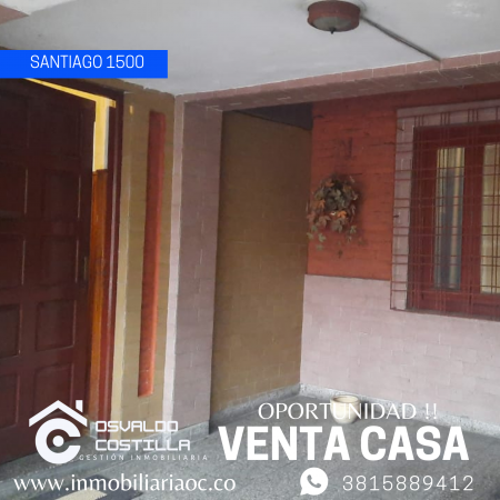 Venta Casa de 3 hab en calle Santiago al 1500