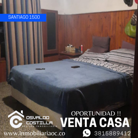 Venta Casa de 3 hab en calle Santiago al 1500