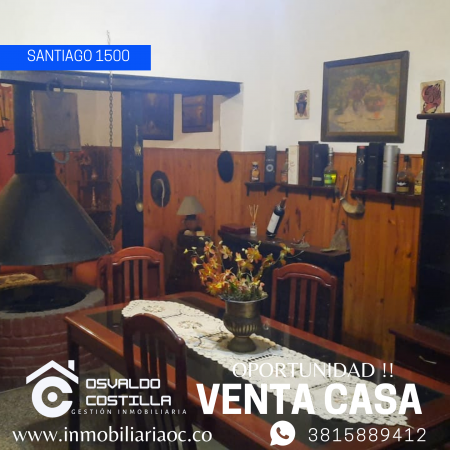 Venta Casa de 3 hab en calle Santiago al 1500