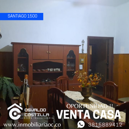Venta Casa de 3 hab en calle Santiago al 1500