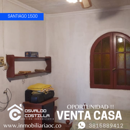Venta Casa de 3 hab en calle Santiago al 1500