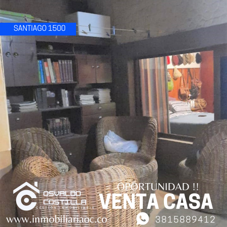 Venta Casa de 3 hab en calle Santiago al 1500