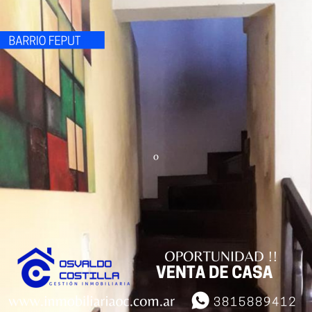 Venta Duplex en barrio Feput a 50mts de avenida las Americas