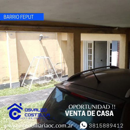 Venta Duplex en barrio Feput a 50mts de avenida las Americas