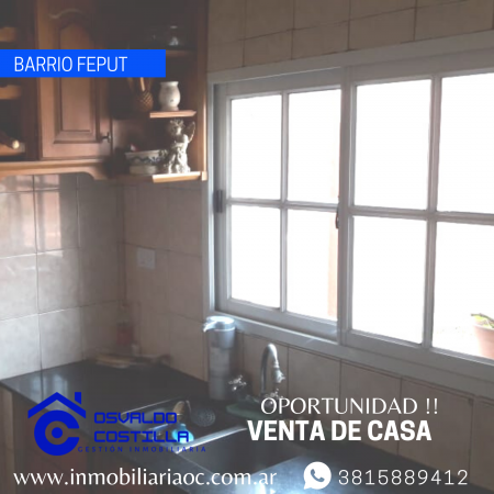 Venta Duplex en barrio Feput a 50mts de avenida las Americas