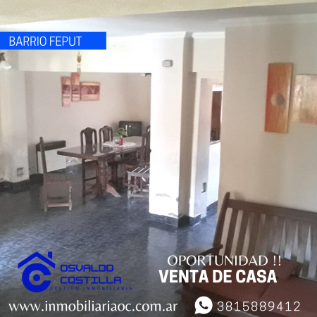 Venta Duplex en barrio Feput a 50mts de avenida las Americas