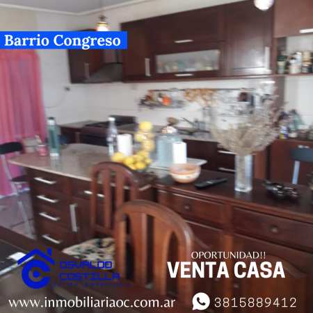 Venta Casa de 3 Hab en Barrio Congreso