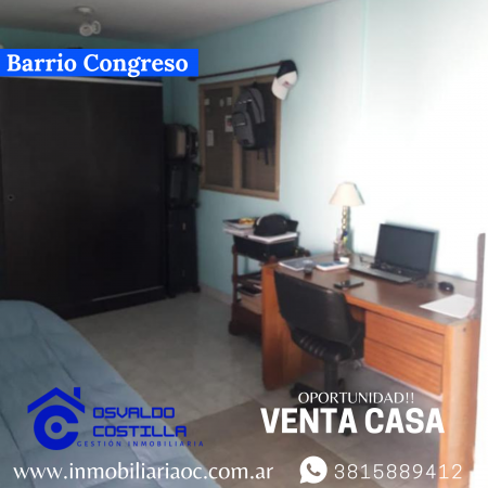 Venta Casa de 3 Hab en Barrio Congreso