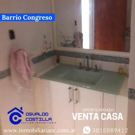 Venta Casa de 3 Hab en Barrio Congreso