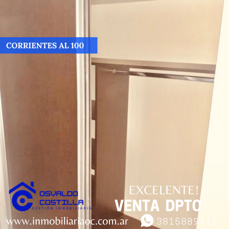 Venta dpto. 1 hab. corrientes al 100