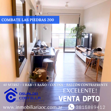 Venta Dpto en Combate las piedras al 200