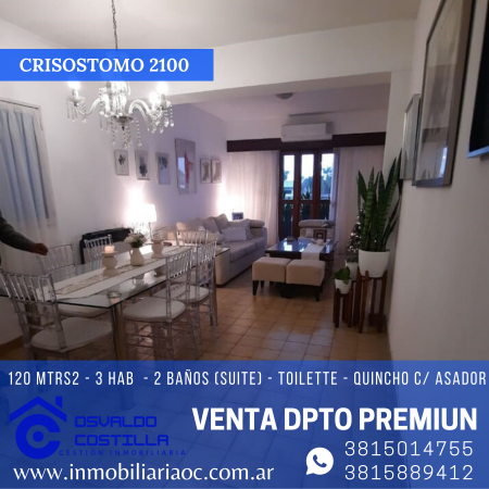 Venta hermoso Dpto. Semipiso en Crisóstomo al 2100