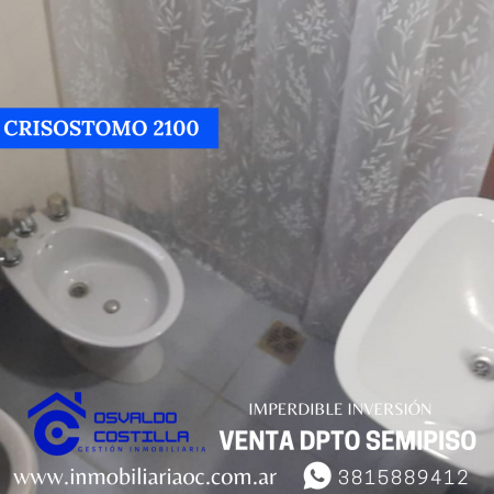 Venta hermoso Dpto. Semipiso en Crisóstomo al 2100