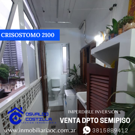 Venta hermoso Dpto. Semipiso en Crisóstomo al 2100