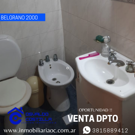 Venta Dpto. de 3 habitaciones en Av. Belgrano al 2000