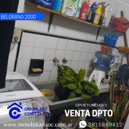 Venta Dpto. de 3 habitaciones en Av. Belgrano al 2000