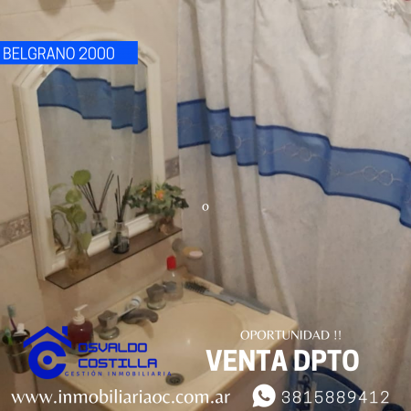 Venta Dpto. de 3 habitaciones en Av. Belgrano al 2000