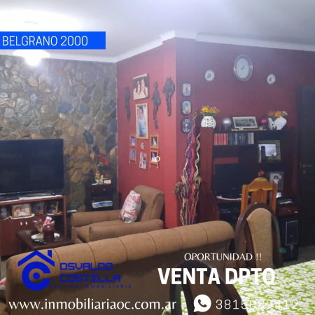 Venta Dpto. de 3 habitaciones en Av. Belgrano al 2000