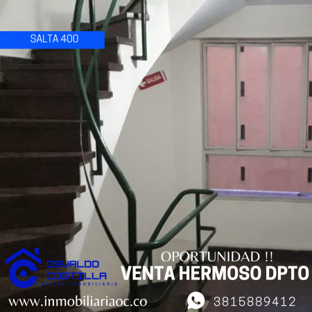 Venta de Dpto. de 3 hab. en Av. Salta al 300
