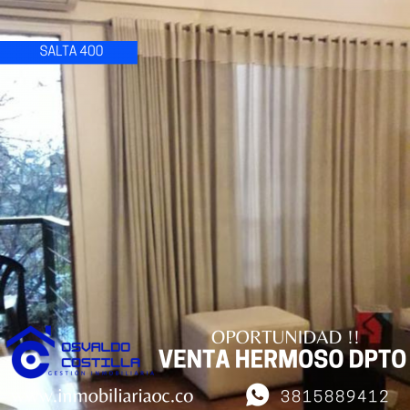 Venta de Dpto. de 3 hab. en Av. Salta al 300