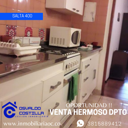 Venta de Dpto. de 3 hab. en Av. Salta al 300