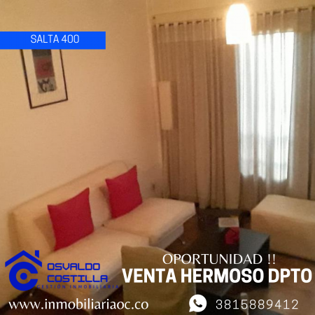 Venta de Dpto. de 3 hab. en Av. Salta al 300