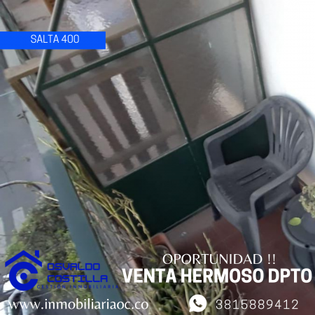 Venta de Dpto. de 3 hab. en Av. Salta al 300