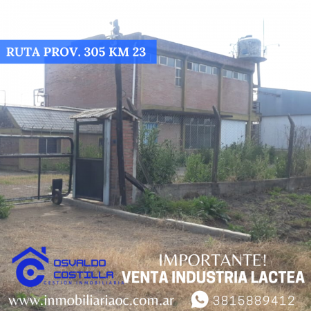 Venta de Industria Lactea ubicada en Timbo Nuevo - Ruta Provincial 305 Km 23