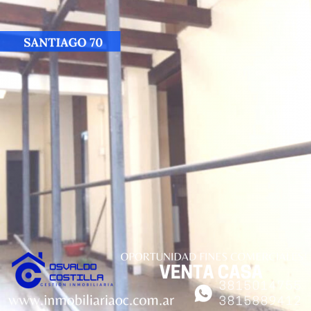 Venta de Casa con fines comerciales en calle Santiago