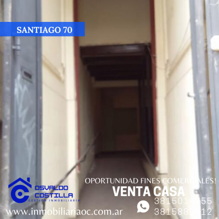 Venta de Casa con fines comerciales en calle Santiago