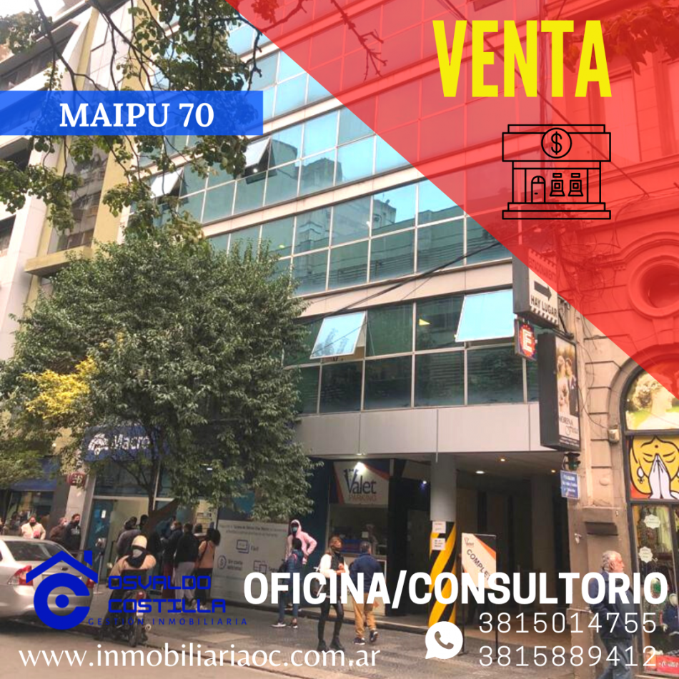 En venta Oficina/Consultorio Semi Amoblado (Maipú 70)