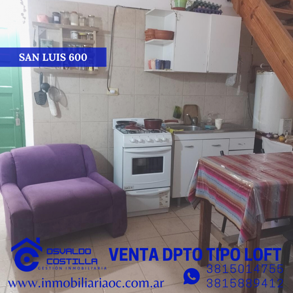 En venta Monoambiente tipo Loft de 35mtrs2 aprox