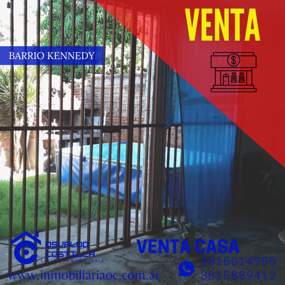 En venta casa de 3 hab. en Barrio Kennedy.