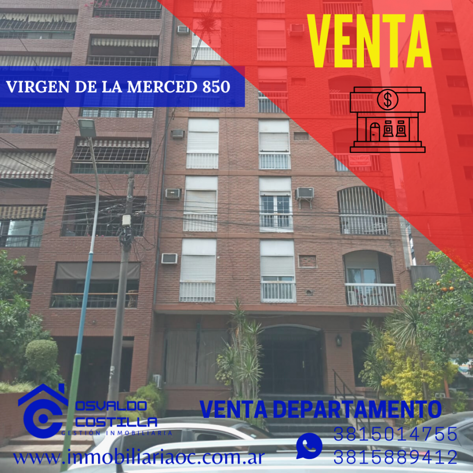 Venta Depto 3 hab + cuarto de servicio en calle Virgen de la Merced al 800