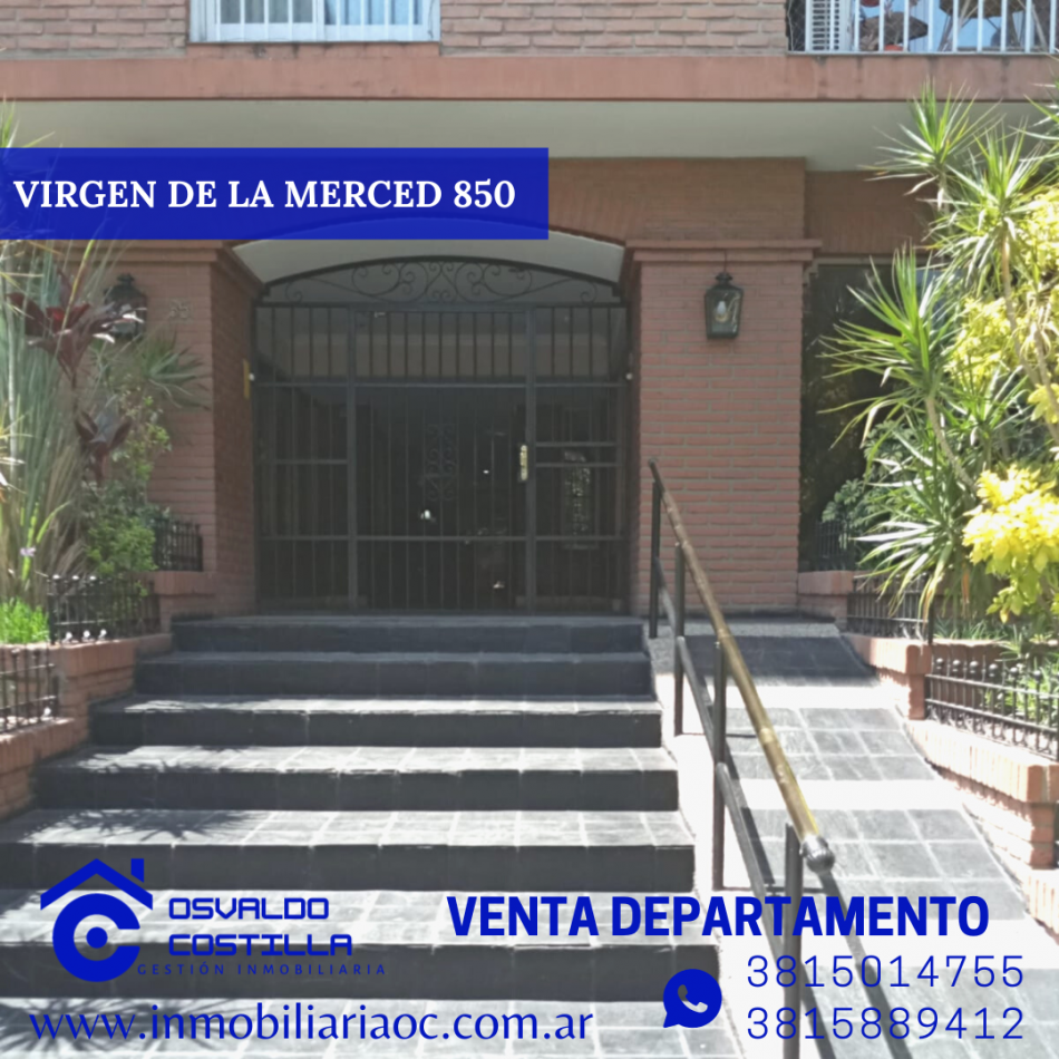 Venta Depto 3 hab + cuarto de servicio en calle Virgen de la Merced al 800