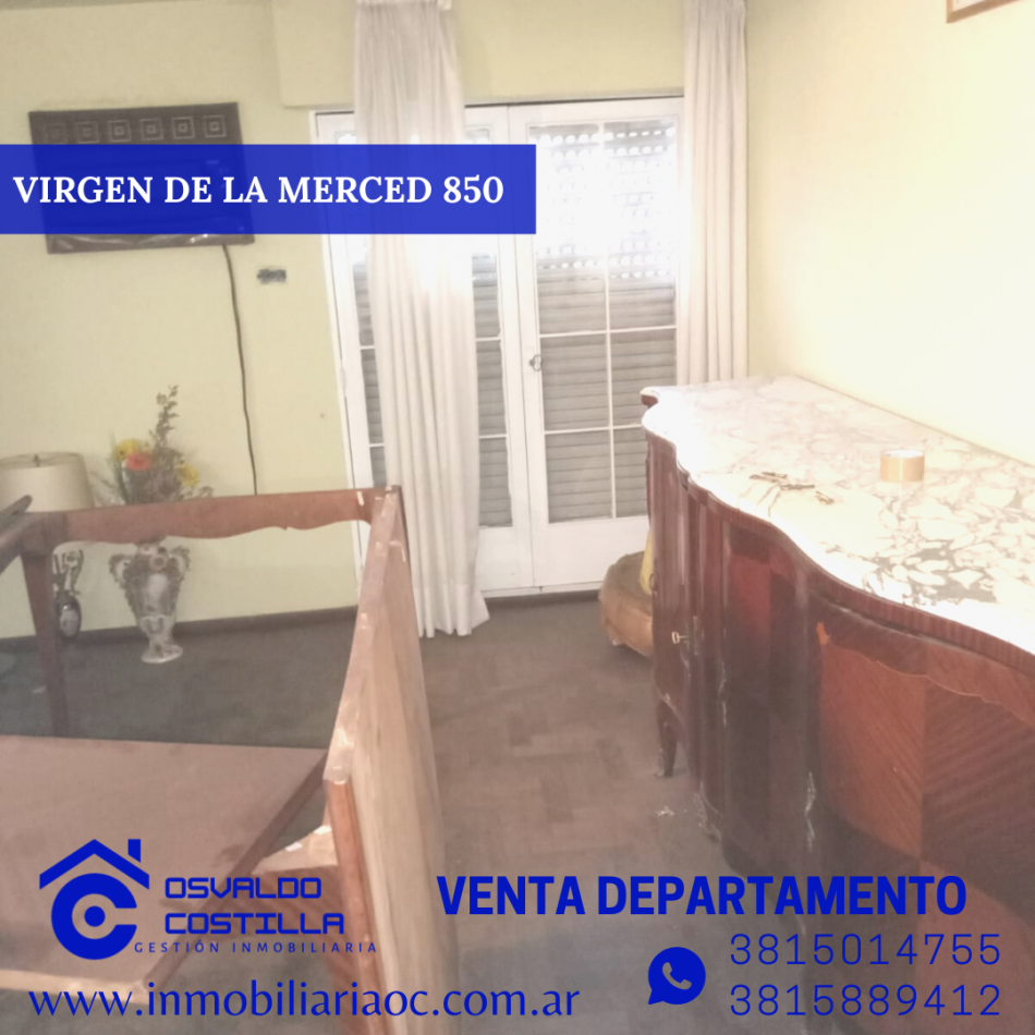 Venta Depto 3 hab + cuarto de servicio en calle Virgen de la Merced al 800