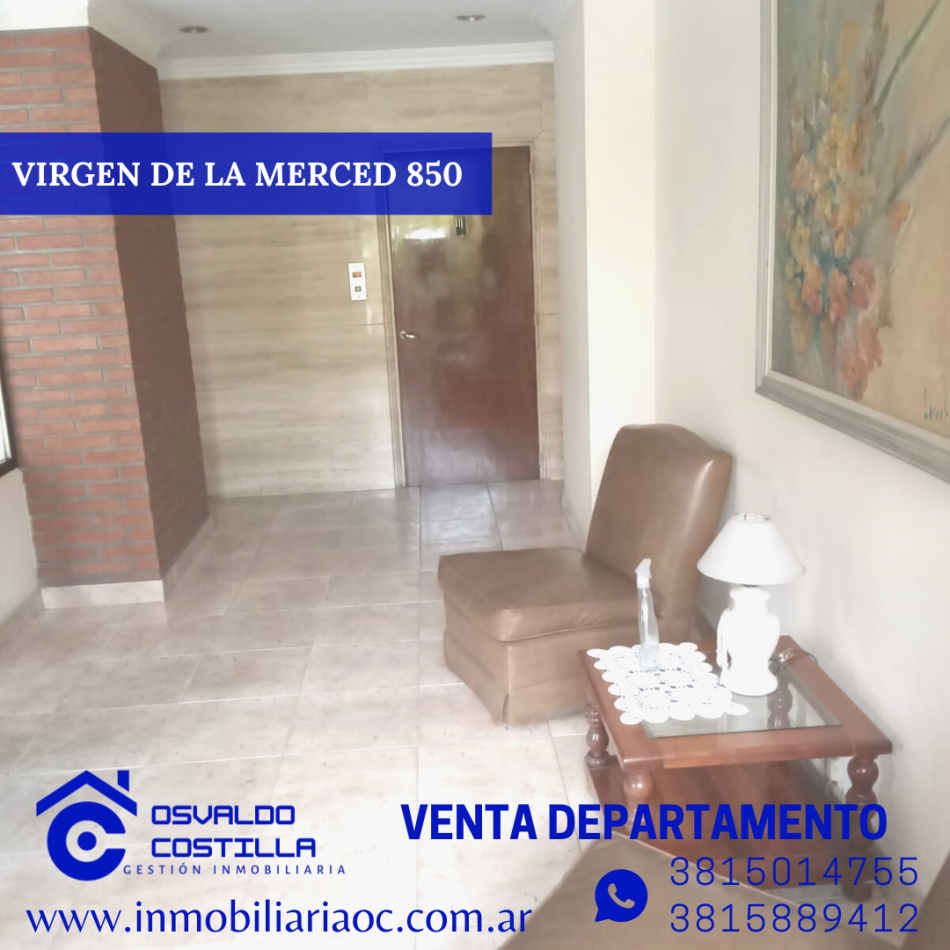 Venta Depto 3 hab + cuarto de servicio en calle Virgen de la Merced al 800