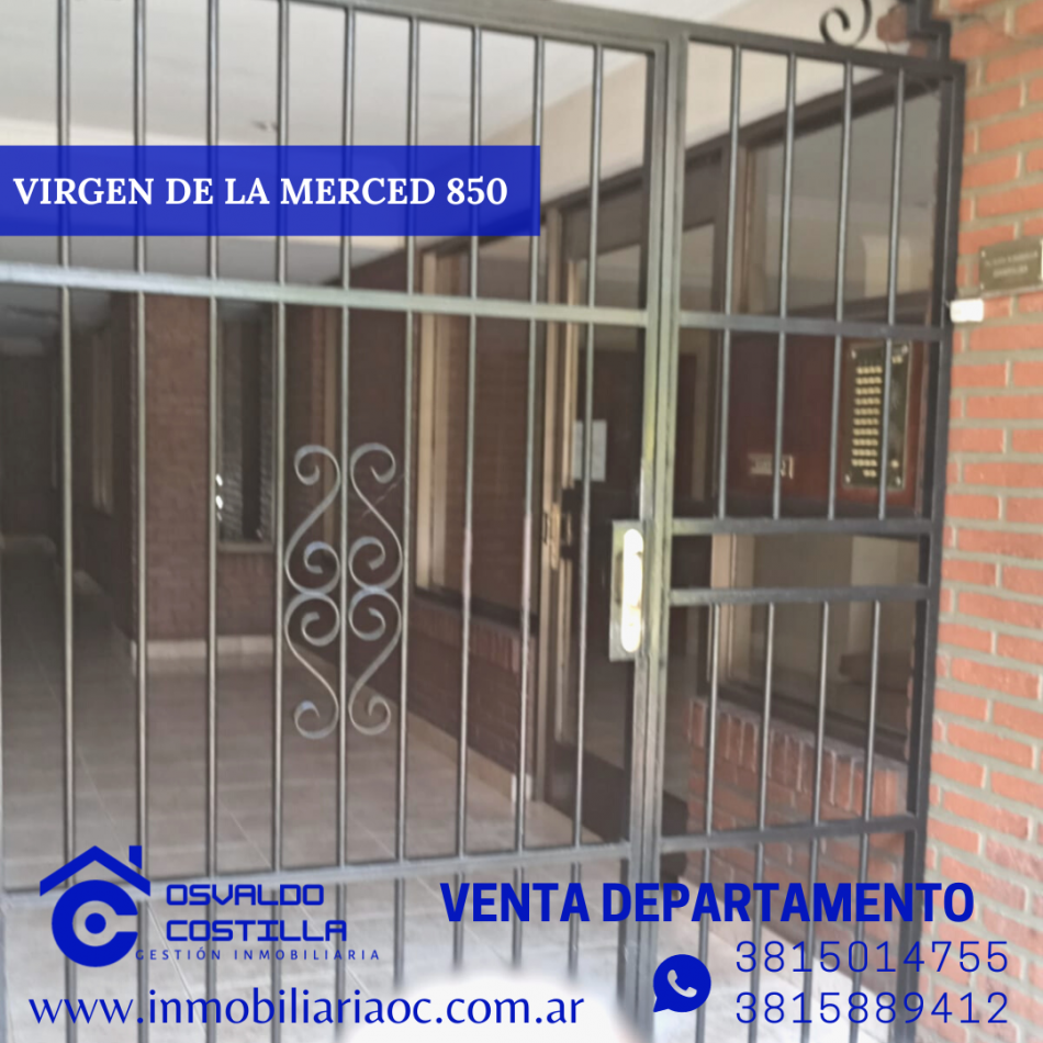 Venta Depto 3 hab + cuarto de servicio en calle Virgen de la Merced al 800