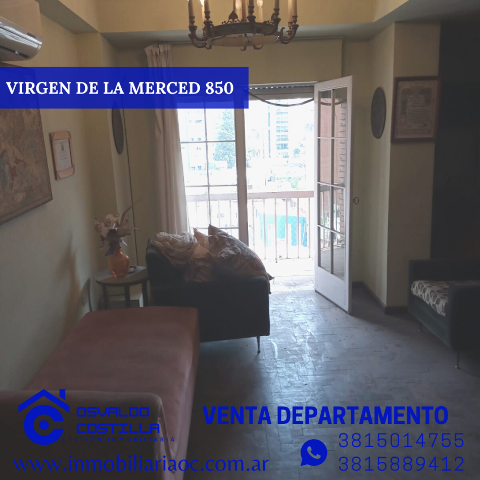 Venta Depto 3 hab + cuarto de servicio en calle Virgen de la Merced al 800