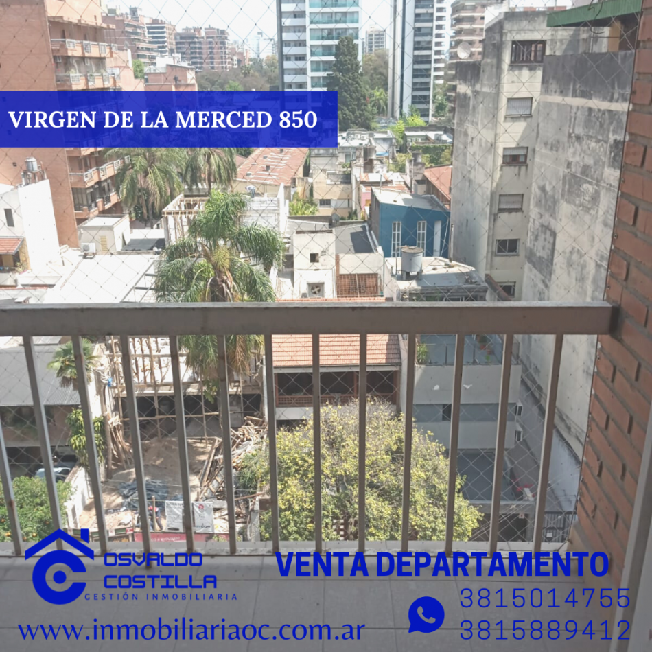 Venta Depto 3 hab + cuarto de servicio en calle Virgen de la Merced al 800