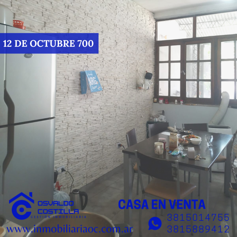 EN VENTA CASA 12 DE OCTUBRE 700. OPORTUNIDAD!!!