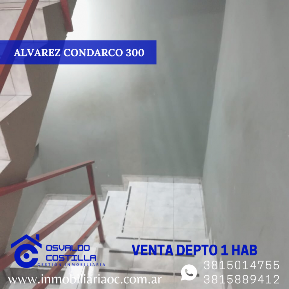 OPORTUNIDAD! DPTO DE 1 HAB UBICADO ALVAREZ CONDARCO AL 300