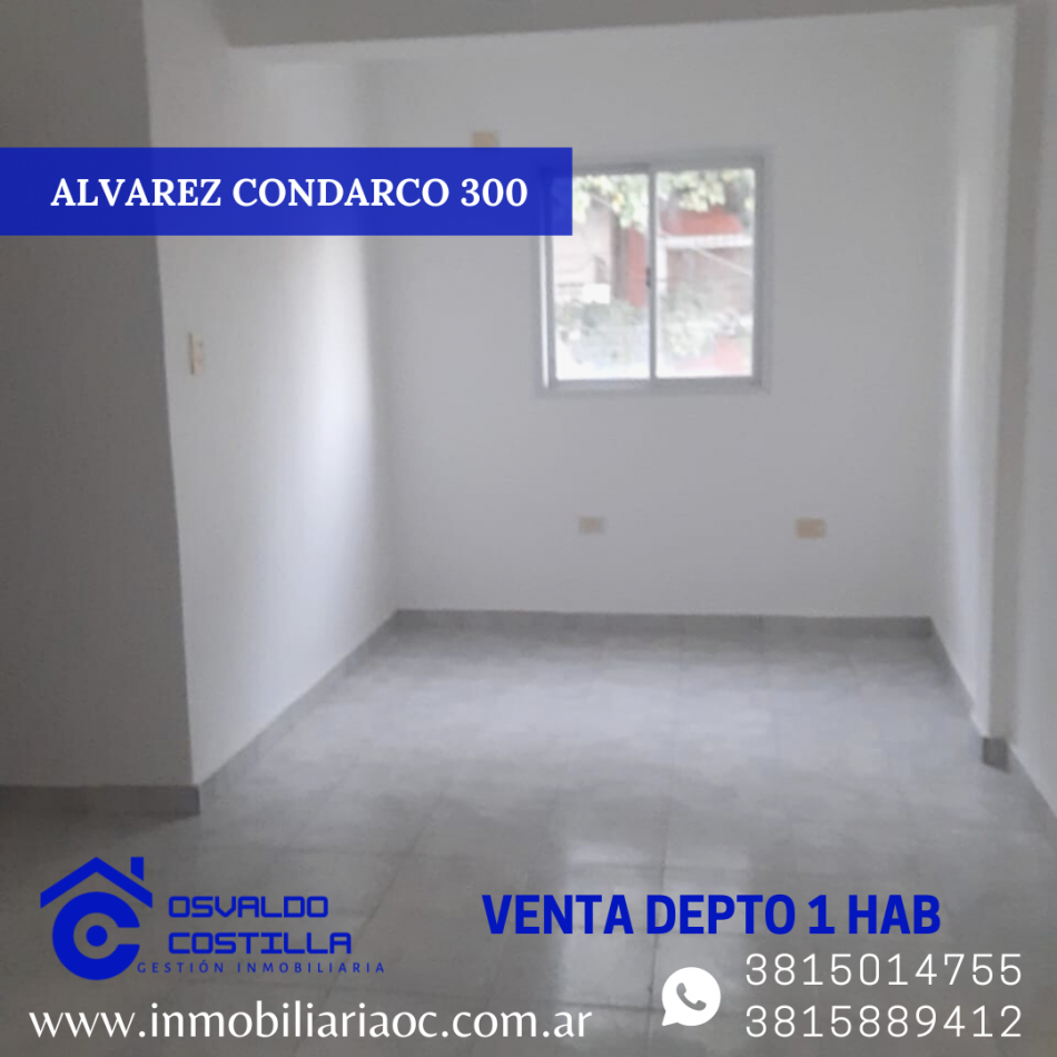 OPORTUNIDAD! DPTO DE 1 HAB UBICADO ALVAREZ CONDARCO AL 300