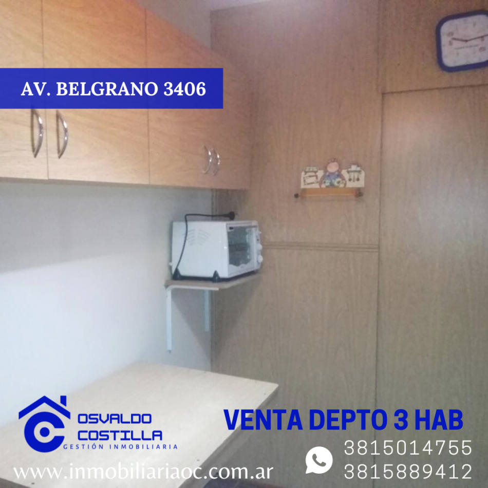 VENTA DPTO 3 HAB AV BELGRANO 3400